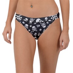 Skull-crossbones-seamless-pattern-holiday-halloween-wallpaper-wrapping-packing-backdrop Band Bikini Bottoms by Ravend