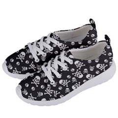 Skull-crossbones-seamless-pattern-holiday-halloween-wallpaper-wrapping-packing-backdrop Women s Lightweight Sports Shoes by Ravend