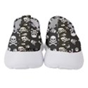 Skull-crossbones-seamless-pattern-holiday-halloween-wallpaper-wrapping-packing-backdrop Women s Slip On Sneakers View4