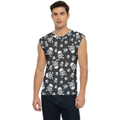 Skull-crossbones-seamless-pattern-holiday-halloween-wallpaper-wrapping-packing-backdrop Men s Raglan Cap Sleeve Tee by Ravend