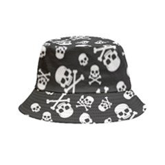 Skull Crossbones Seamless Pattern Holiday-halloween-wallpaper Wrapping Packing Backdrop Bucket Hat by Ravend