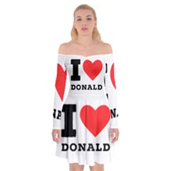 I Love Donald Off Shoulder Skater Dress by ilovewhateva