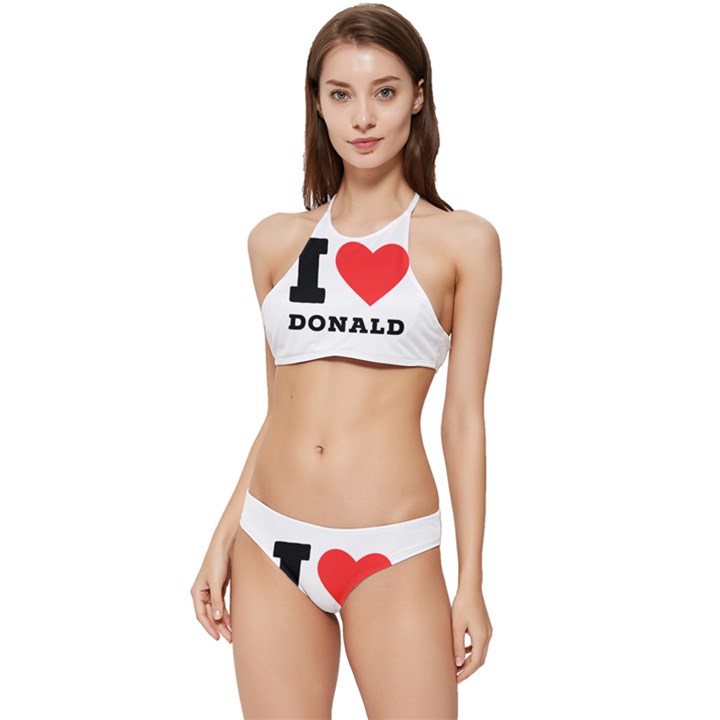 I love donald Banded Triangle Bikini Set