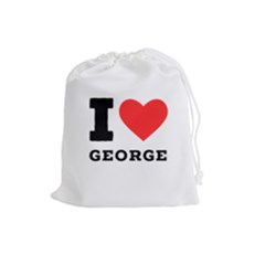 I Love George Drawstring Pouch (large) by ilovewhateva