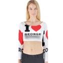 I love george Long Sleeve Crop Top View1