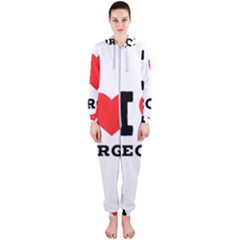 I Love George Hooded Jumpsuit (ladies) by ilovewhateva