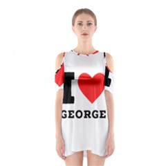 I Love George Shoulder Cutout One Piece Dress by ilovewhateva