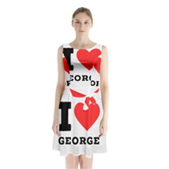 I Love George Sleeveless Waist Tie Chiffon Dress by ilovewhateva