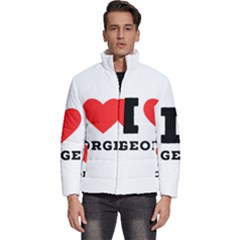 I Love George Men s Puffer Bubble Jacket Coat by ilovewhateva