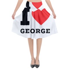 I Love George Flared Midi Skirt by ilovewhateva