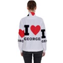 I love george Women s High Neck Windbreaker View2