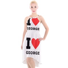 I Love George High-low Halter Chiffon Dress  by ilovewhateva