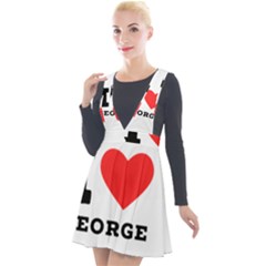 I Love George Plunge Pinafore Velour Dress by ilovewhateva