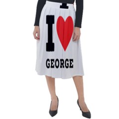 I Love George Classic Velour Midi Skirt  by ilovewhateva