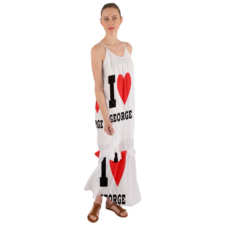 I love george Cami Maxi Ruffle Chiffon Dress