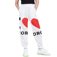 I Love George Kids  Elastic Waist Pants by ilovewhateva