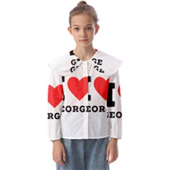 I Love George Kids  Peter Pan Collar Blouse by ilovewhateva