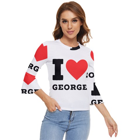 I Love George Bell Sleeve Top by ilovewhateva