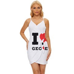 I Love George Wrap Tie Front Dress by ilovewhateva