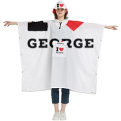 I Love George Women s Hooded Rain Ponchos