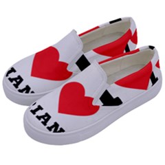 I Love Brian Kids  Canvas Slip Ons