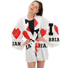 I Love Brian Long Sleeve Kimono by ilovewhateva