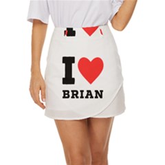 I Love Brian Mini Front Wrap Skirt by ilovewhateva