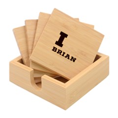 I Love Brian Bamboo Coaster Set by ilovewhateva