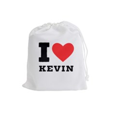 I Love Kevin Drawstring Pouch (large) by ilovewhateva