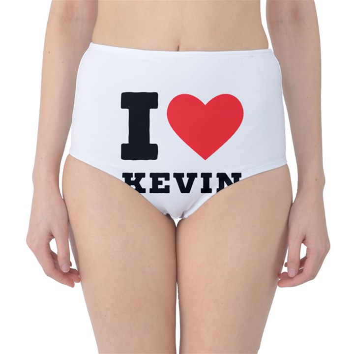 I love kevin Classic High-Waist Bikini Bottoms