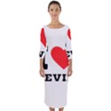 I love kevin Quarter Sleeve Midi Bodycon Dress View1