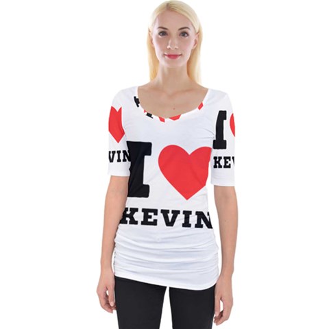 I Love Kevin Wide Neckline Tee by ilovewhateva