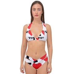 I Love Kevin Double Strap Halter Bikini Set by ilovewhateva