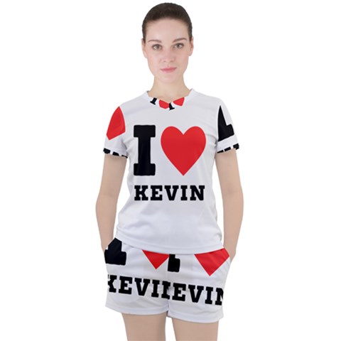 I Love Kevin Women s Tee And Shorts Set by ilovewhateva