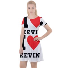 I Love Kevin Cap Sleeve Velour Dress  by ilovewhateva