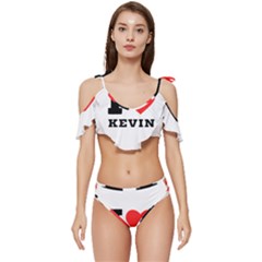 I Love Kevin Ruffle Edge Tie Up Bikini Set	 by ilovewhateva