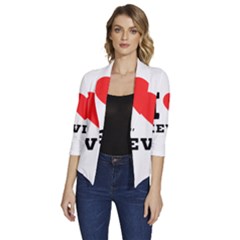 I Love Kevin Women s Draped Front 3/4 Sleeve Shawl Collar Jacket