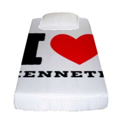 I Love Kenneth Fitted Sheet (single Size) by ilovewhateva