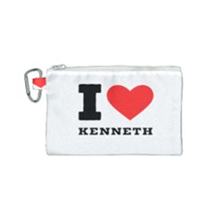 I Love Kenneth Canvas Cosmetic Bag (small)