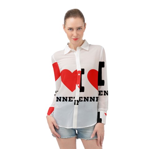 I Love Kenneth Long Sleeve Chiffon Shirt by ilovewhateva