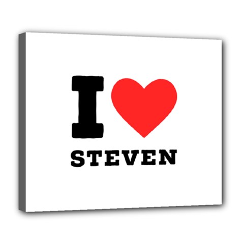 I Love Steven Deluxe Canvas 24  X 20  (stretched) by ilovewhateva