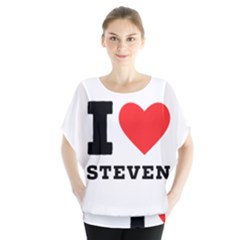 I love steven Batwing Chiffon Blouse