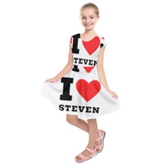 I Love Steven Kids  Short Sleeve Dress by ilovewhateva