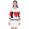 I love steven Long Sleeve Chiffon Shift Dress  View1