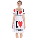 I love steven Short Sleeve Bardot Dress View1