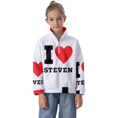 I Love Steven Kids  Half Zip Hoodie by ilovewhateva