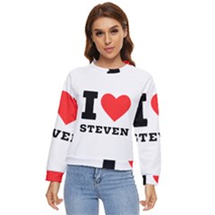 I love steven Women s Long Sleeve Raglan Tee