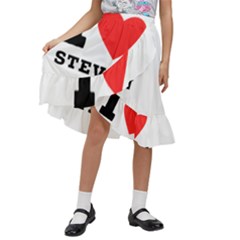 I Love Steven Kids  Ruffle Flared Wrap Midi Skirt