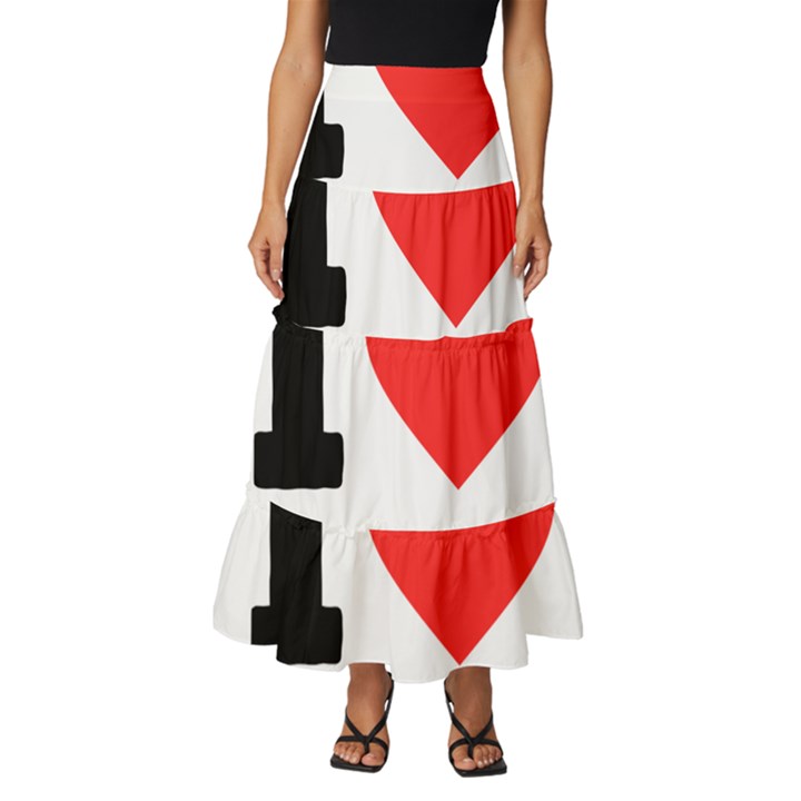 I love steven Tiered Ruffle Maxi Skirt