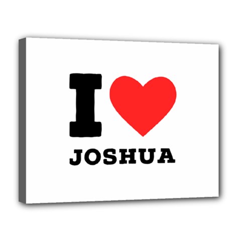 I Love Joshua Canvas 14  X 11  (stretched) by ilovewhateva